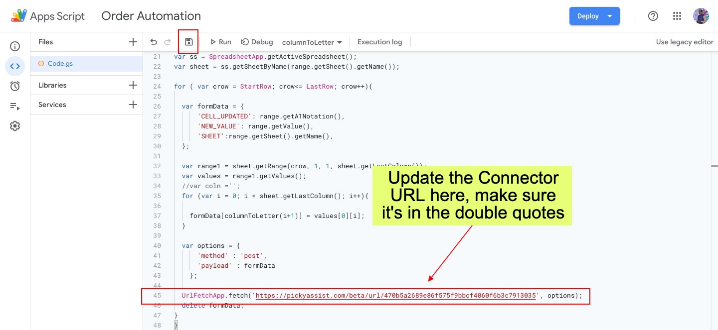 Error Messages  API Connector for Google Sheets