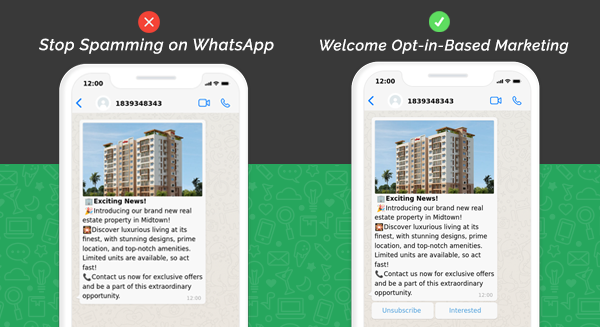 WhatsApp Opt out managment