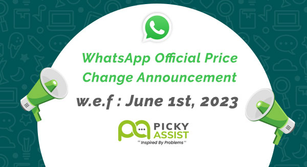 whatsaapp official price change