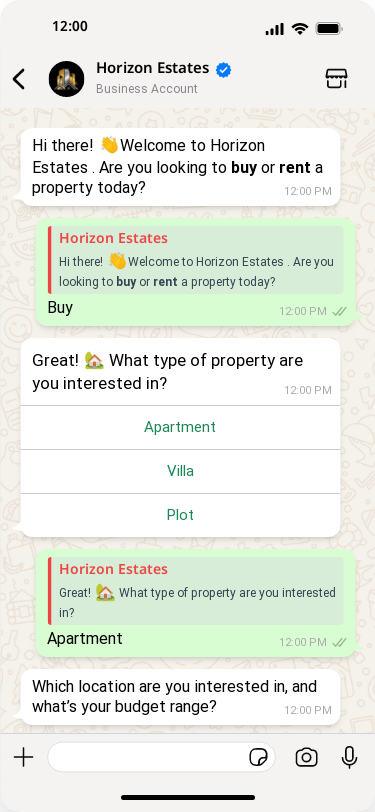 real estate chatbot