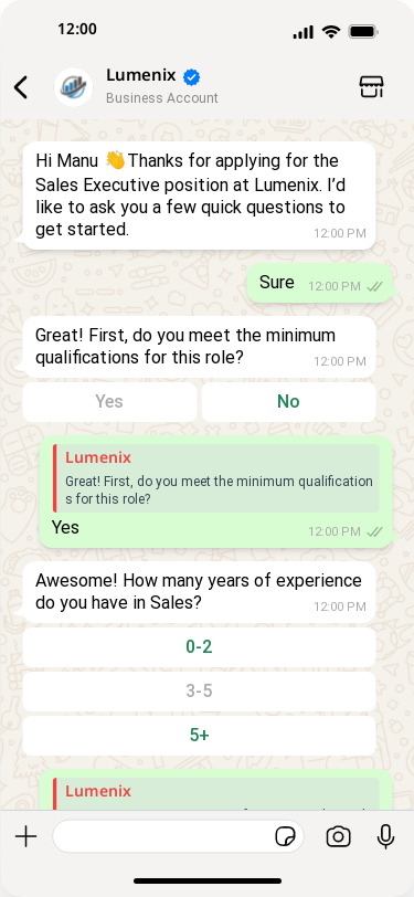 Chatbots for recruitment