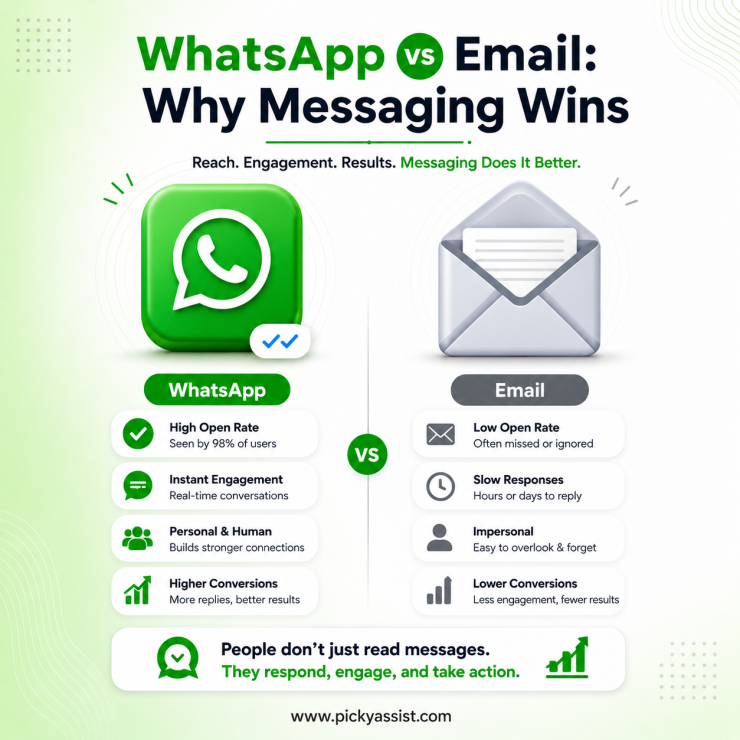 WhatsApp Broadcasts vs. Email: Why WhatsApp Messaging Wins