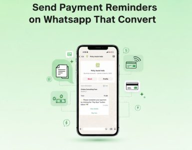 payment reminder message on WhatsApp