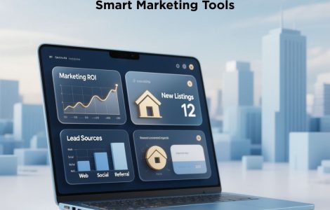 Real estate marketing tools dashboard showing leads and analytics for maximum impact