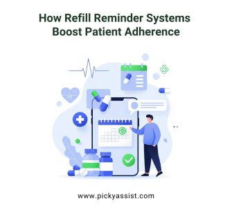 Automated medication refill reminder notification helping patients stay adherent and improving pharmacy retention