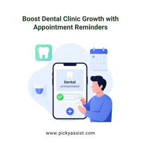 Automated dental appointment reminder on smartphone helping dental clinic retain patients