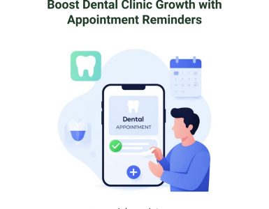 Automated dental appointment reminder on smartphone helping dental clinic retain patients