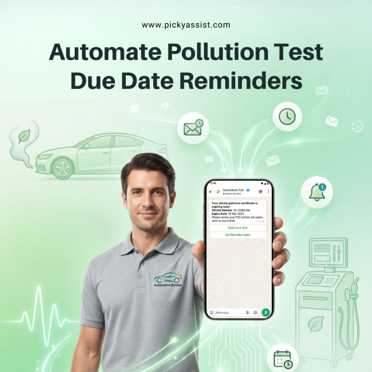 due date reminder Vehicle Pollution Testing Center