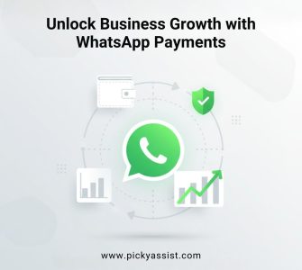 Illustration showing WhatsApp payment integration helping businesses manage transactions and grow efficiently