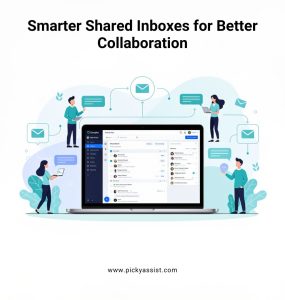 Team using shared inbox software to improve communication and collaboration