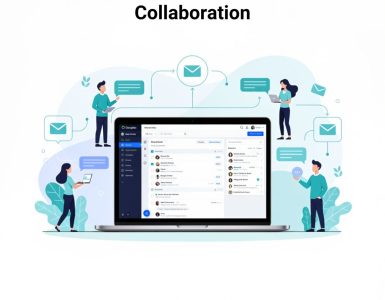 Team using shared inbox software to improve communication and collaboration