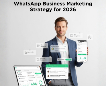 WhatsApp Business marketing strategy for 2026 showing automated conversations and CRM integration – Picky Assist