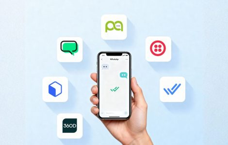 Illustration showing Double Tick WhatsApp API platform and its alternatives for scalable messaging, automation, and business communication in 2025.