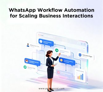 WhatsApp workflow automation showing how businesses scale customer interactions using structured messaging flows
