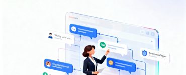 WhatsApp workflow automation showing how businesses scale customer interactions using structured messaging flows