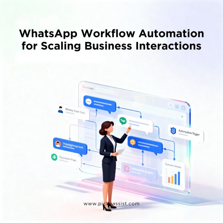 WhatsApp workflow automation showing how businesses scale customer interactions using structured messaging flows
