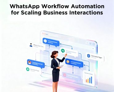 WhatsApp workflow automation showing how businesses scale customer interactions using structured messaging flows
