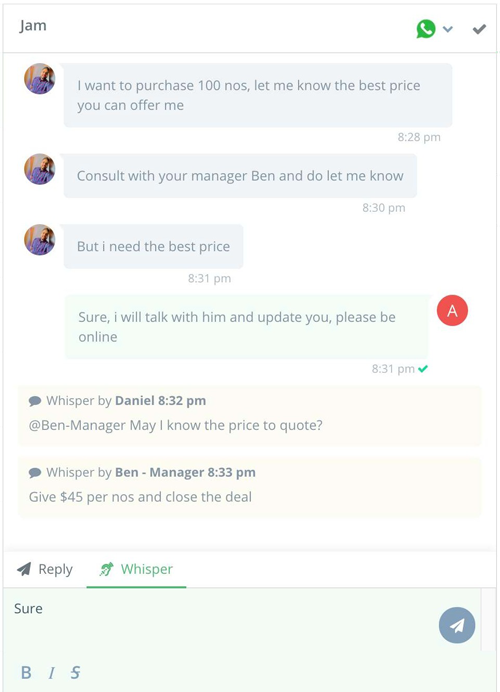 Teambox is a Shared inbox made with WhatsApp CRM integration
