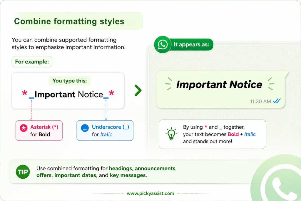 Combine formatting styles