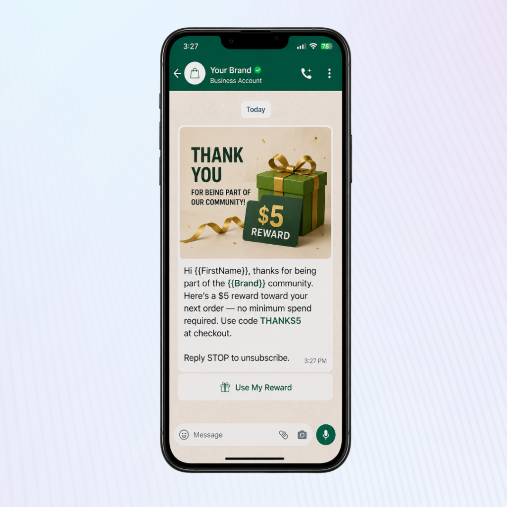 Loyalty / Repeat Customer Reward