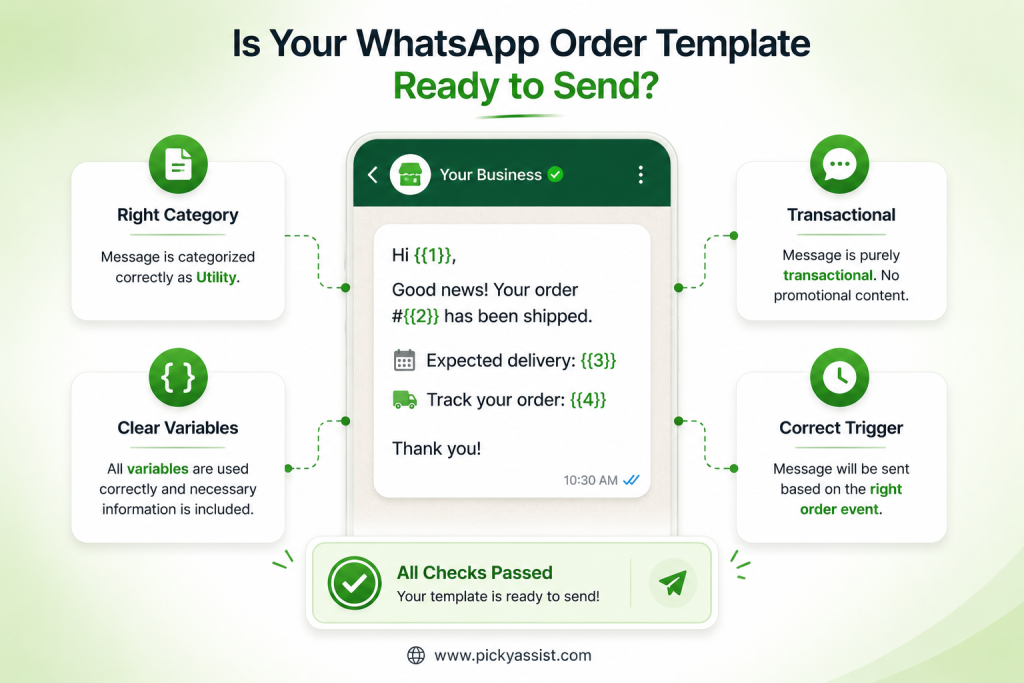 WhatsApp Order Template Checklist