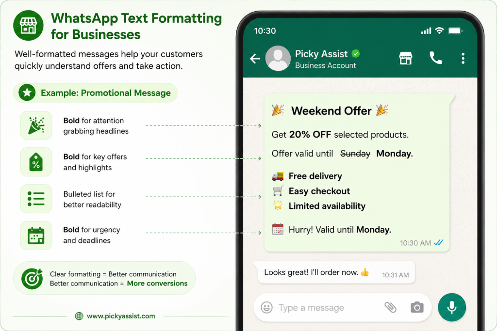 WhatsApp Text Formatting for Businesses