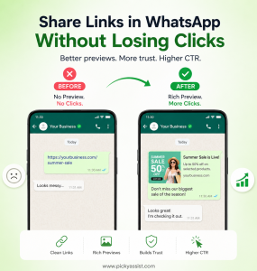 how to share a link in whatsapp