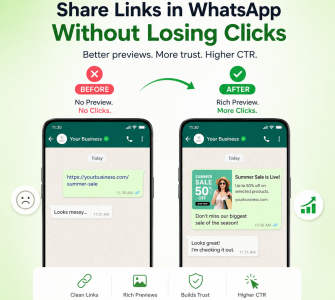 how to share a link in whatsapp
