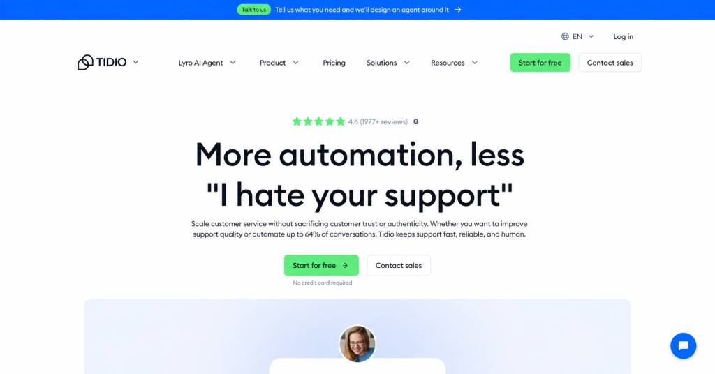 Tidio — Best Budget-Friendly Shopify Widget