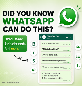 whatsapp text formatting