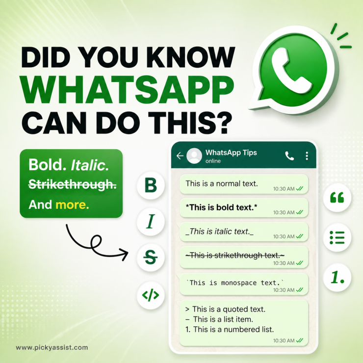 whatsapp text formatting