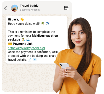 automate payments on WhatsApp