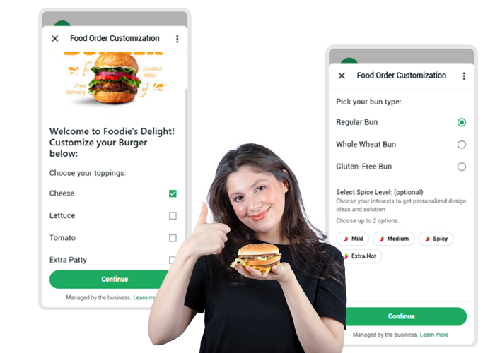 No-code WhatsApp form